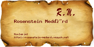 Rosenstein Medárd névjegykártya